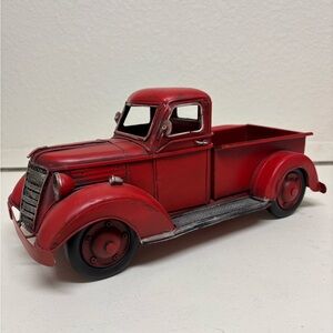 Antique Vintage Metal Red Toy Truck